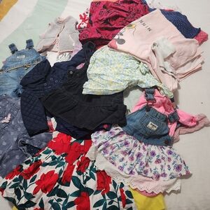 Carter's Red and Green Floral Dress